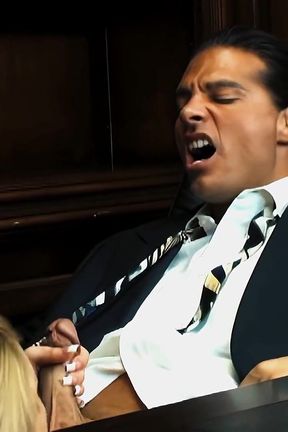 Busty Slut Aline Gets Pussy Masturbated and Receives Messy Facial Cumshot