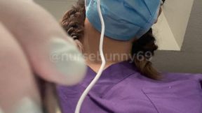 Dental Exam and Fillings with No Numbing in Purple Scrubs 4K