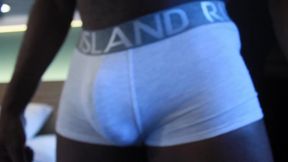 Black Stud Showing off Underwear and Gooning, Getting Hard and Showing Muscle Butt and BBC