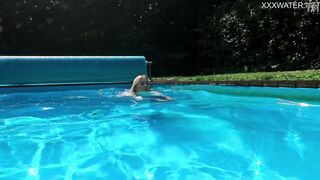 Crazy Hot Mimi Cica swims naked inside the pool
