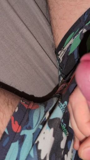 Jerking off my uncut 19cm cock   Clip 2
