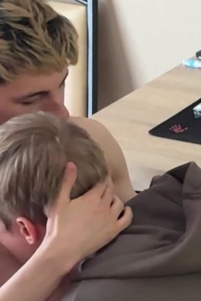 Saw a Friend's Big Dick Couldn't Oppose and Gave Him a Deep Throat Blowjob Part 1