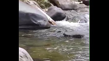 I played with my cock on river until I cum