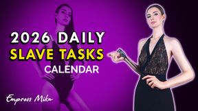 2026 Daily slave Task Calendar