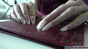 scratching my name signature on your wallet with my nails