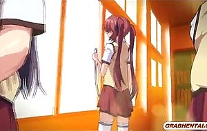 Bondage hentai cutie with clothespins on her tounge
