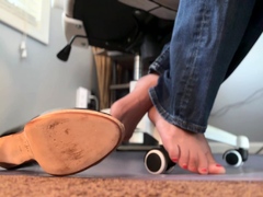 Linsey Dawn solo foot fetish