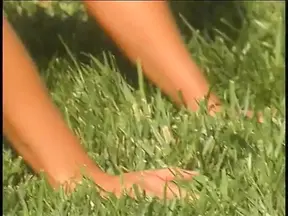 Grass session: Slut's cunt gets filled with cock