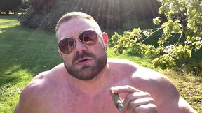 smoking my cigar outside
