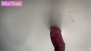 HUGE CUMSHOT under the MILKING TABLE - MissTease