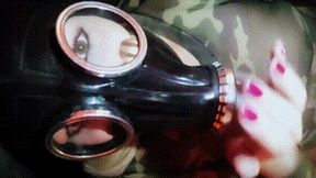 3 Video Gas Mask Girl Military - Compilation (0137GM)