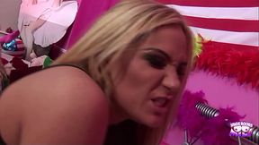 Three lesbian friends decided to have a guy with a big cock fill their pussies