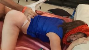 Amateur Babe in Shiny Lycra Cramps for More Rimming, Deepthroat, and Blazing Orgasm&#x1F4A6;