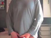 Jerking off my Greek fat cock and cumming
