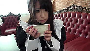 Uncensored JAV Porn with Petite Japanese Teen maid who seduce to intense Orgasm