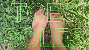 Beautiful Goddess in Her Garden Barefoot, Toes, and Soles