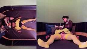 Feeling Nylon Feet and Facesitting