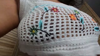 leather up skirt ass and POV tit drop mommys big dark nipples