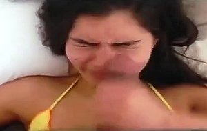 Bj girl will take a facial anywhere