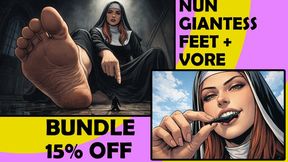 Fiery Red-Haired Giantess Nun Bundle - AI Vore Devouring Tiny Sinners & Holy Barefoot Crush Domination | 15% OFF Giantess Fantasy