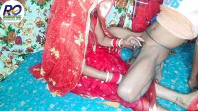 Fast Time Desi Honeymoon Video Hindi Audio Claire Vaise in Red Saree and Blouse Having Fun