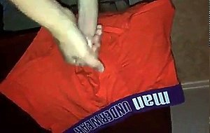 CUM on my boxers