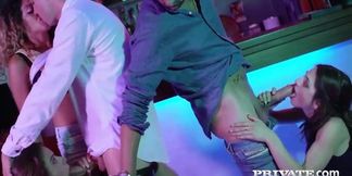 Alberto Rey, Scarlet Domingo, Kandy Cole, Olga Shkabarnya join Alice & Rachel in wild anal orgy