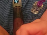 Torturing my balls and jerking until cum