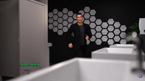 Horny Amateur Couple Having Quick Fuck in College toilet - 3D Hentai Game - the office