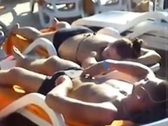 Daddies' Big Cocks Bulging in the Pool