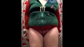 Santa's Sluttiest Elf - Big butt playing, twerking, spanking