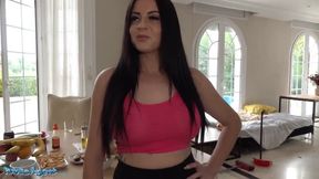 Spanish cleaner Damaris gets down and dirty