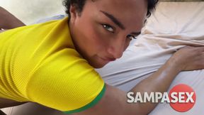 Brazilian Trans Alana India Fucked Hard by Big Cock - Massive Cum Everywhere