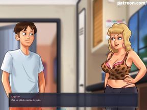 Summertime saga part 19 - cum inside mature blonde (Czech sub)
