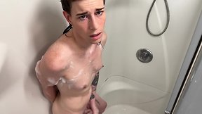 Tszz trans chick showers and explodes