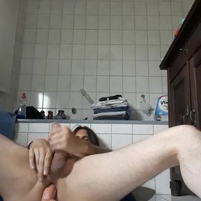 Dildo in my ass with hard cum