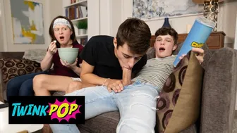 Joey Mills Discovers Jake Preston's Big Cock Surprise in Chip Can and Takes Raw Fuck