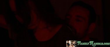 Stepdad sneaks into daughter′s bedroom for a late-night fuck