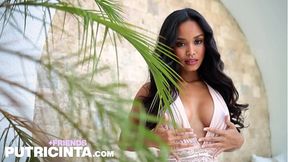 Asian Sexy Slut Putri Cinta Shows Her Teeny Pussy On Couch