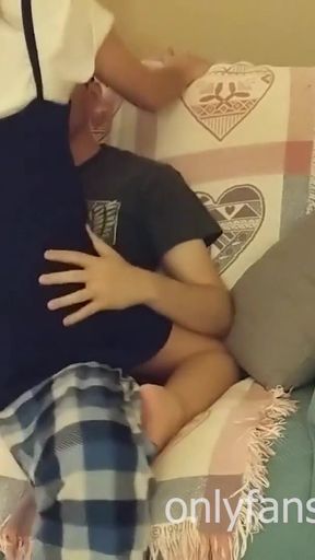Key moment from &quot;Clothed Quicky with my young math tutor on the couch&quot;