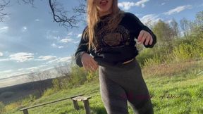 Girl Masturbates in Public in the Mountains Like Lena Polański