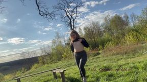 Girl Masturbates in Public in the Mountains Like Lena Polański
