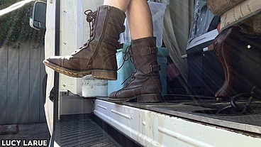 "Dirty Vanlifer Brown Boot Tease"