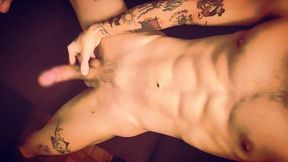 flexing abs and masturbating