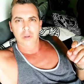 Hunk Step Dad Cory Bernstein Busted in Male Celebrity Cock Sex Tape Smoking, Fingering Ass, Cum