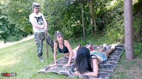 threesome at booty camp with the beautiful latina alice biancci and the french lety howl