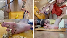 Snack time - Banana with spit - Goddess Grazi (MP4-HD 1080p)