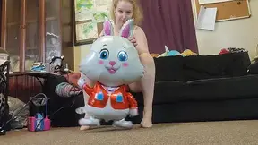 Bunny Mylar Balloons :: Sit to Pop
