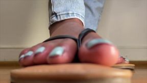 Tease in Blue Polish: Giantess Toe Worship POV