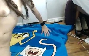 Teen masturbates in dorm room